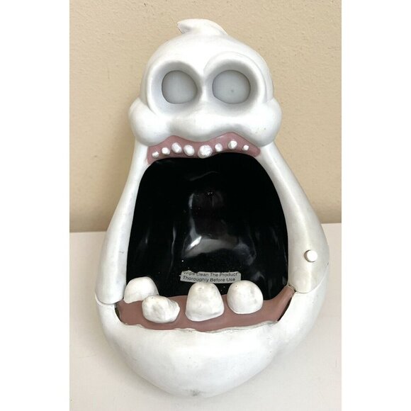 Rare Gemmy Big Mouth Ghost Halloween Animated Talking Candy Bowl Motion Sensor - Picture 12 of 12